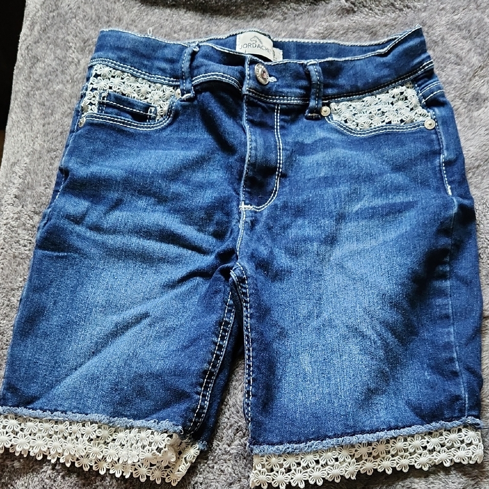 Jordache Blue Jean Shorts with Lace Accents